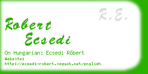 robert ecsedi business card