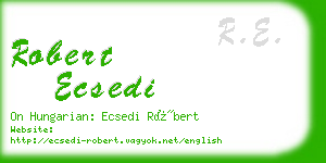 robert ecsedi business card